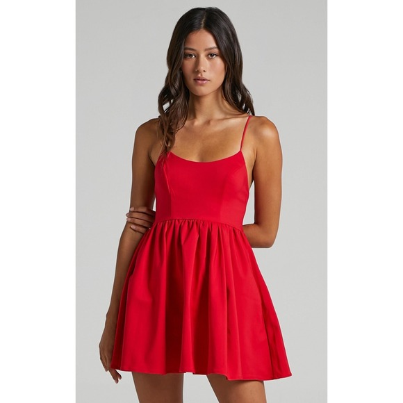 Showpo. Dresses & Skirts - NEW ShowPo You Got Nothing To Prove Strappy A-Line Mini Dress Red Sz 4 Valentine
